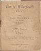 LIST OF WHARFEDALE FLIES; BY JOHN SWARBRICK (OF AUSTBY), 1807, AND J.W.  SAGAR, 1890. COPYRIGHT: E. BEANLANDS.