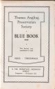 THAMES ANGLING PRESERVATION SOCIETY BLUE BOOK 1934. Secretary J.S. Rigby.