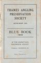 THAMES ANGLING PRESERVATION SOCIETY BLUE BOOK 1933. Secretary J.S. Rigby.