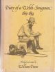 DIARY OF A WELSH SWAGMAN 1869-1894. Abridged and notated by William Evans.